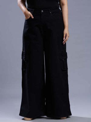 Buy Turning Blue Turning Black Women High Rise Plus Size Extra Wide Leg ...