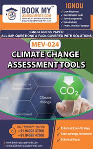 IGNOU MEV 024 Climate Change Assessment Tools | Guess Paper | Important ...