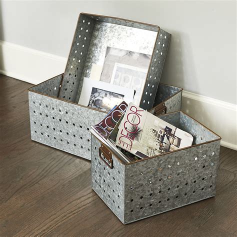 Galvanized Storage Bins | Ballard Designs
