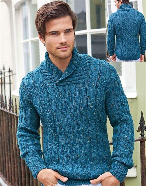 Men Sweater Cable Knit