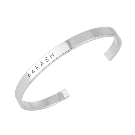 Kada for Men - Customized Silver Kada With Name