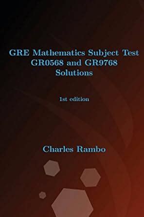 Buy Gre Mathematics Subject Test Gr0568 and Gr9768 Solutions Book ...