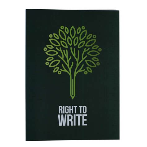 Covered Spiral Notebook - Right to Write