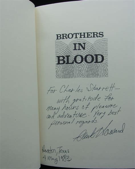 BROTHERS IN BLOOD: Inscribed to Cowboy Actor Charles Starrett by Howard ...
