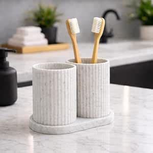 ONNGEO Tooth Brush Holder Bathroom, Brush Holder for Bathroom Organizer ...