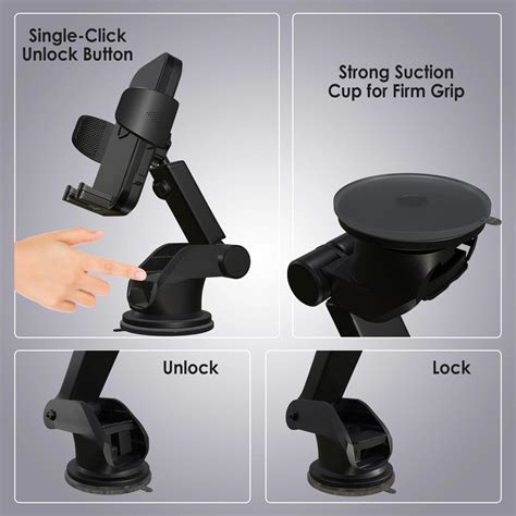 MAK POWER Hold Up Mobile Holder for Car: 360° Adjustable Viewing Angles ...