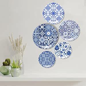 Buy RITUALISTIC Portuguese Blooms Wall Plates | Wall Arts for Home ...