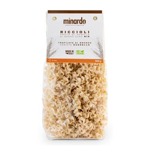Riccioli - Organic durum wheat semolina pasta - 500 gr - Minardo pasta ...