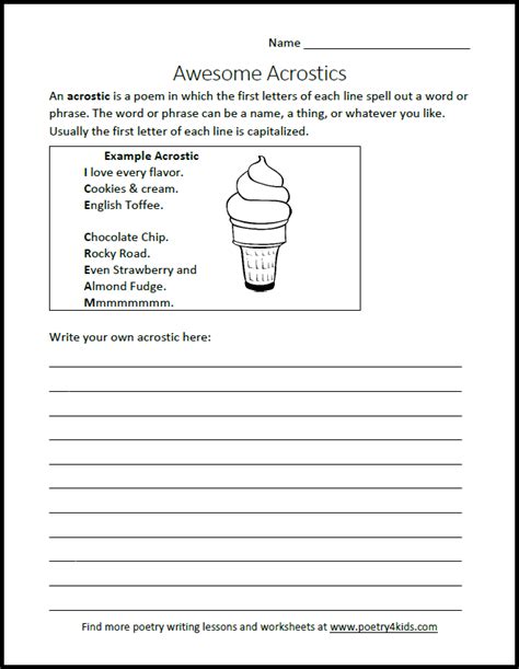 Acrostic Poem Worksheets - Worksheets Day