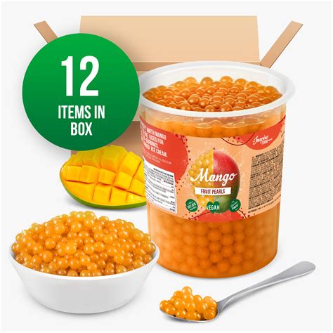 Mango Popping Boba for Bubble Tea | Fruit Pearls | Inspire Food Co ...