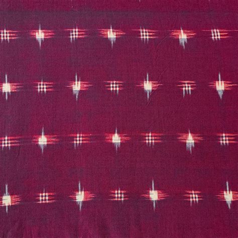 Pure Cotton Special Double Ikkat Magenta Pink With Twinkling Stars Wov ...