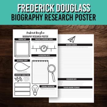 Black History Month Biography Poster for Frederick Douglass by ...