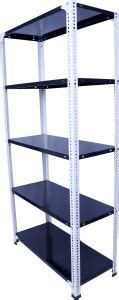 Menage Slotted Angle Rack with 5 Shelf Shelving Multipurpose Rack Unit ...