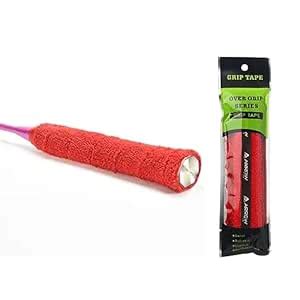 ARROWMAX Cotton Single Layer Towel Grip for Badminton Racquet (Red ...