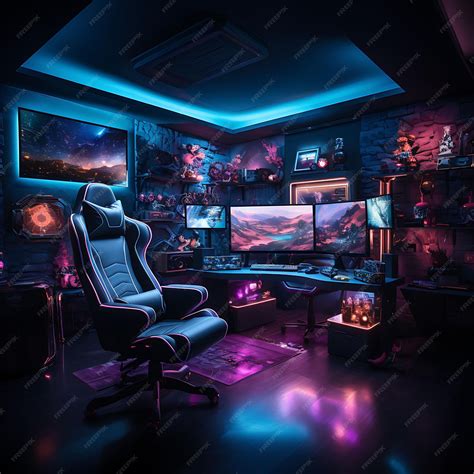 Online multiplayer game unisex room with dual monitor setup trending ...