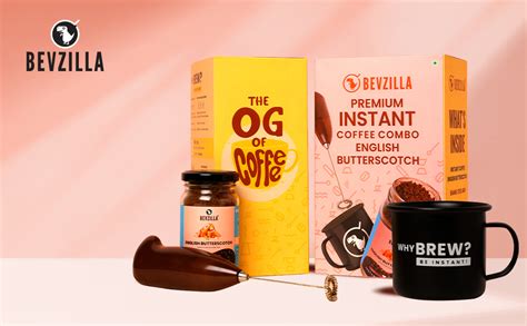 Bevzilla English Butterscotch Instant Coffee Powder Gift Set With Free ...