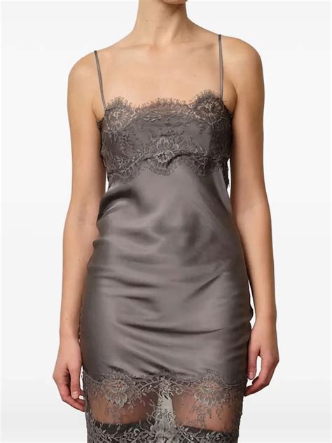 Herskind Linus Lace-Trimmed Slip Mini Dress Price in India | Culture Circle