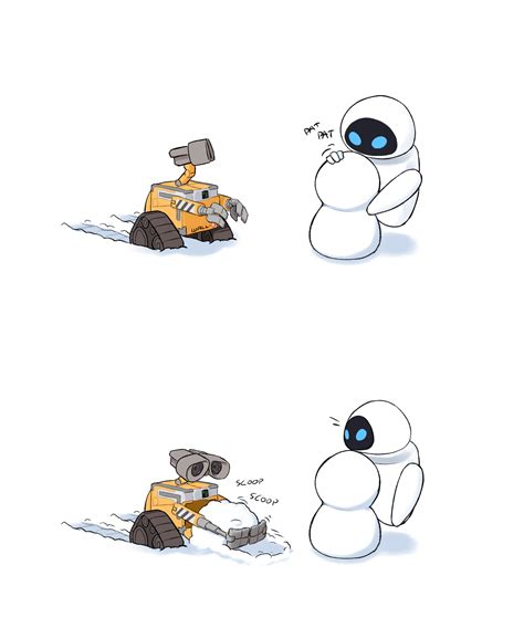 wall-e and eve (wall-e) drawn by roviahc | Danbooru
