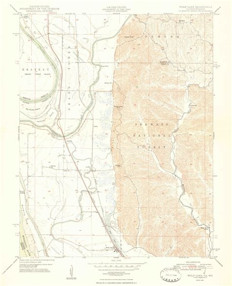 Classic USGS Wolf Lake Illinois 7.5'x7.5' Topo Map – MyTopo Map Store