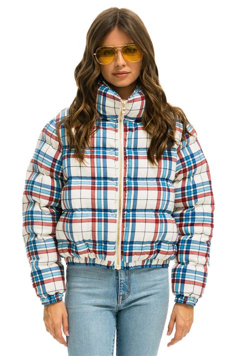 APRES PLAID PUFFER JACKET - MONTAUK PLAID - Aviator Nation