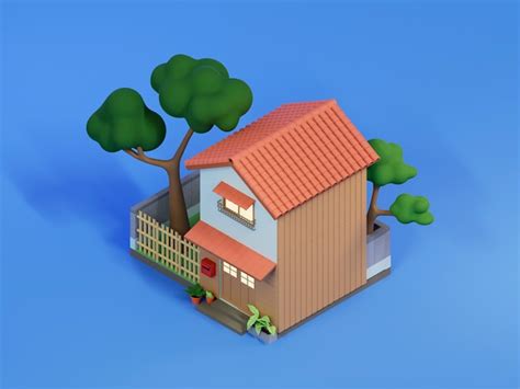 Haus 3D-Rendering-Design | Kostenlose Foto