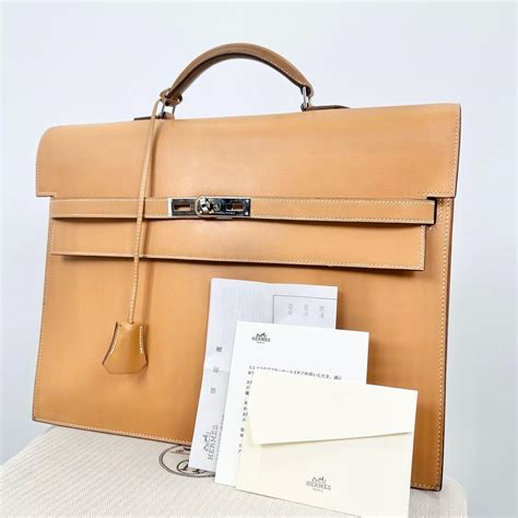 Authentic HERMES Kelly 38 Depeche Veau Chamonix Natural Silver hardwar ...