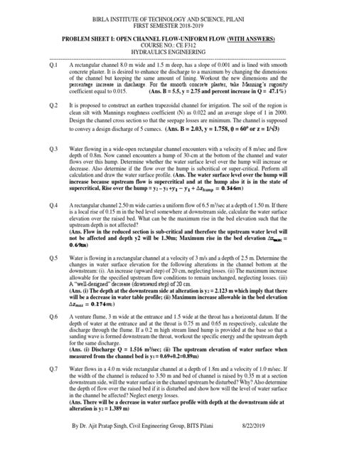 Open Channel Flow Problems 的图像结果