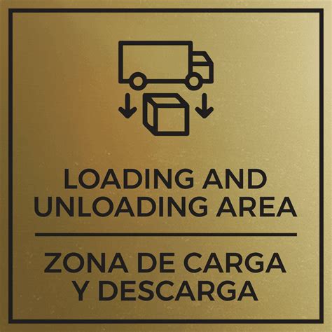 Signs ByLITA Square Loading and Unloading Area Door or Wall Sign ...
