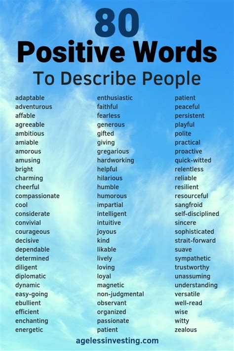 1,000+ Positive Words to Write the Life You Want | Vocabulario en ...