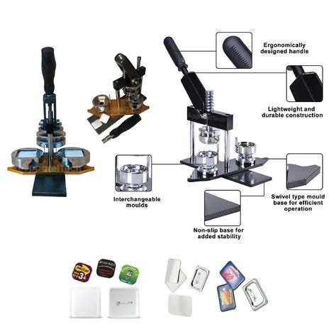 Square Button Badge Setup | Square Button Badge Machine + Die Cutter ...