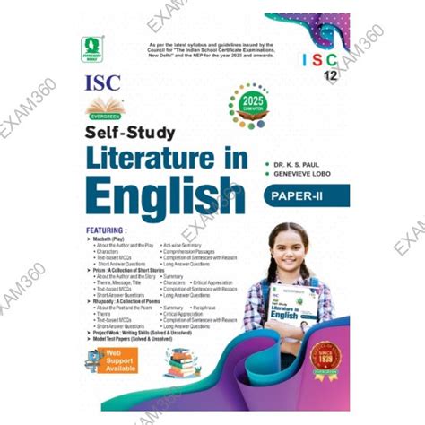 ISC Self-Study Literature In English - Paper II Class 12 | By K.S Pual ...