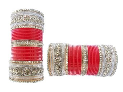 Buy DARSHAN LAL & SONS Women's Panjabi Bridal Dulhan Chuda Bangles ...