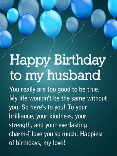 Printable Happy Birthday Husband Card Free