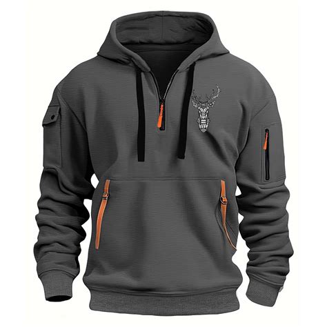 Xdegoge Mens Tactical Cargo Hoodie Athletic Work Hooded Sweatshirt ...