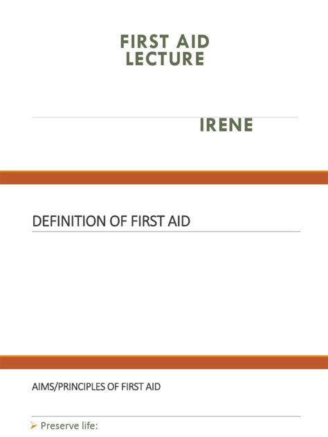 First Aid Introduction 的图像结果