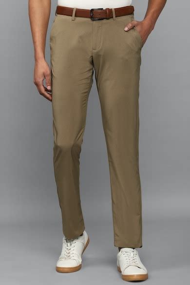 Buy Men Brown Slim Fit Solid Casual Trousers Online - 794070 | Allen Solly