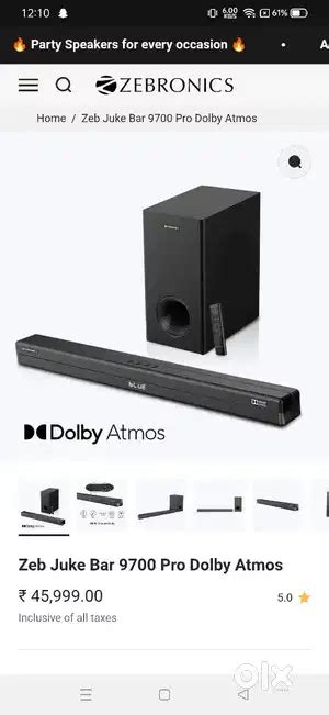 Zebronics Zeb-Juke Bar 9700 Pro Dolby Atmos 450 Watts - TVs, Video ...