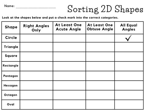 Image result for Sorting Shapes Worksheet