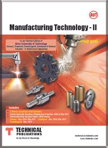 Manufacturing Technology 2 for Anna University of Technology 2nd ...