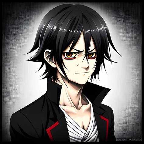 L lawliet sinister smile side view, anime portrait style, matured face ...