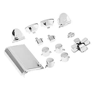Magideal Replacement Chrome Plating Buttons and Touchpad for PS4 ...
