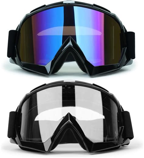 Amazon.com: ATV Goggles Dirt Bike Goggles 2-Pack Motorcycle Motocross ...