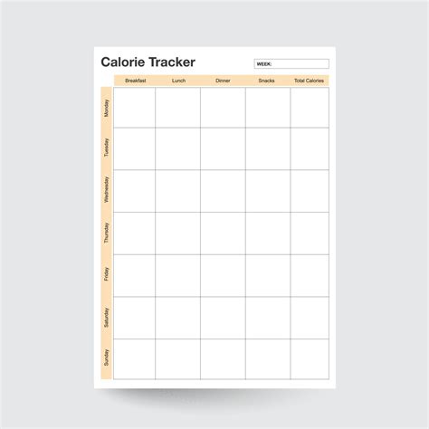 Calorie Tracker,Calories Tracker,Health Tracker,Calorie Spreadsheet,Nutrition Tracker,Calorie ...