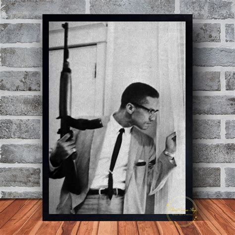 Malcolm X Poster Canvas Wall Art Family Bedroom Decor Frame Option ...