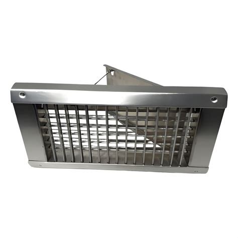 Louvered Grille, Silver, Grille - 401JC7|SP-14X3-M - Grainger