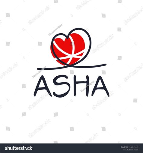 Asha Calligraphy Name Vector Illustration Stock Vector (Royalty Free ...