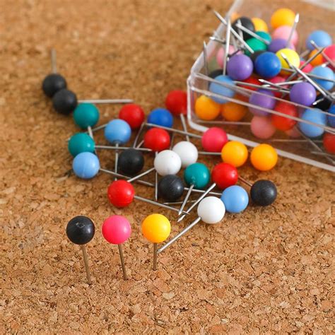 Kuber Industries Solid Color Push Pins Tacks|Heavy-Duty Notice Board ...