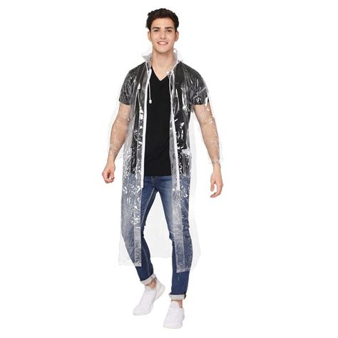 THE CLOWNFISH Brayton Pro Series Waterproof PVC Long Coat/Raincoat wit ...