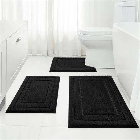 Amazon.com: HOMEIDEAS Bathroom Rugs Sets 3 Piece, Super Soft and ...