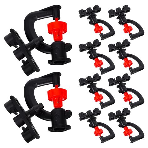 CIMAXIC 10Pcs Atomizing Lawn Misting Sprinkler Black Plastic 360 Degree ...